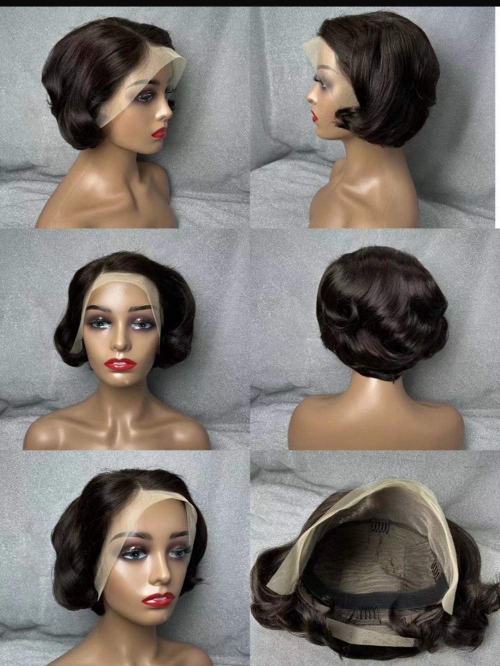 Lace Front Short Bob Wig - Dark Brown